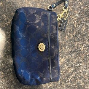 Coach Blue Signature Wristlet